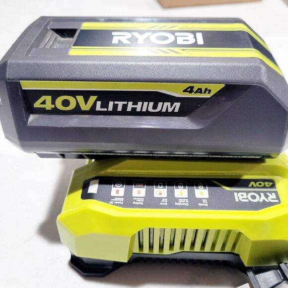 Ryobi 40-Volt 4 Ah High Capacity Lithium-Ion Battery & Charger EUC - Picture 3 of 16